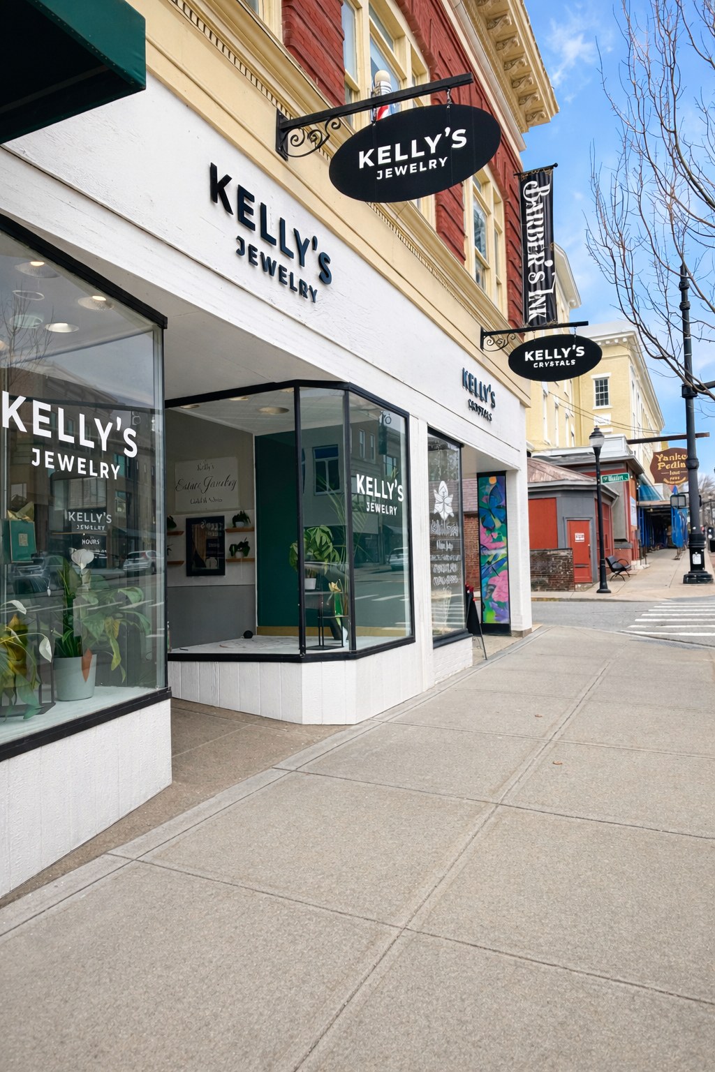 Kelly's Jewelry storefront on Main Street in Torrington, Connecticut